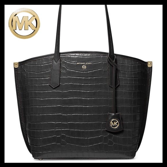 Michael Kors Handbags - MICHAEL KORS Large Jane Croc Embossed Leather Tote